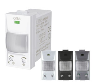 MINIMAT Rivelatore di movimento da incasso,rilevamento: angolo 120°,fino a 7 m ad altezza 1,5m , 230V - ORB OB135312