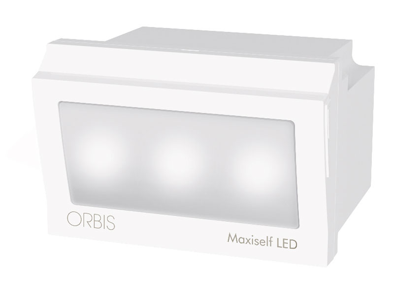 MAXISELF LED Lampada di emergenza da incasso ESTRAIBILE, con frontalini  BIANCO e ANTRACITE intercambiabili, 3 moduli DIN, 230V - ORBIS OB136400 -  Orbis Italia