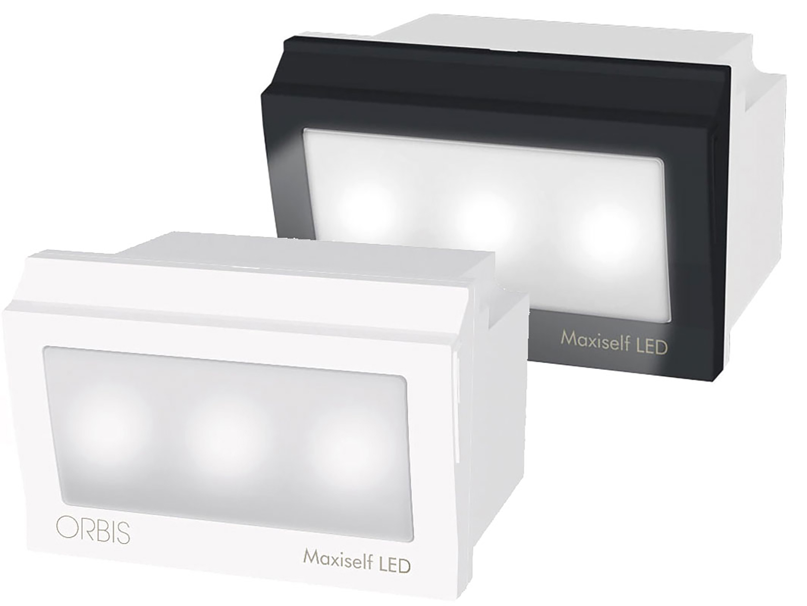 MAXISELF LED Lampada di emergenza da incasso ESTRAIBILE, con frontalini  BIANCO e ANTRACITE intercambiabili, 3 moduli DIN, 230V - ORBIS OB136400 -  Orbis Italia