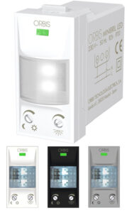 MINIBRIL LED Lampada Segnapasso/Emergenza Da Incasso con forntalini BIANCO,ANTRACITE e ALLUMINIO intercambiabili , 1 modulo DIN, 230V - ORB OB137312