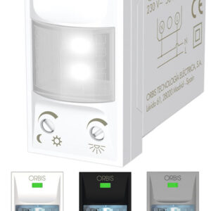 MINIBRIL LED Lampada Segnapasso/Emergenza Da Incasso con forntalini BIANCO,ANTRACITE e ALLUMINIO intercambiabili , 1 modulo DIN, 230V - ORB OB137312