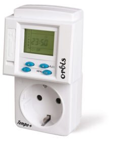 TEMPO+ Interruttore Orario Digitale a Spina,giornaliero/settimanale, spina schuko, presa Schuko, 230V - ORB OB162532