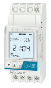 DATA LOG BLUETOOTH Interruttore Orario Digitale 2 moduli DIN,giornaliero/settimanale,1 contatto, 230V - ORB OB171012
