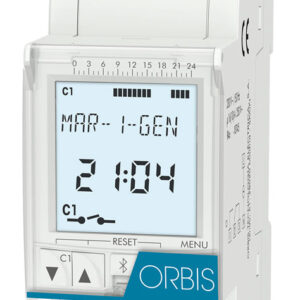 DATA LOG BLUETOOTH Interruttore Orario Digitale 2 moduli DIN,giornaliero/settimanale,1 contatto, 230V - ORB OB171012