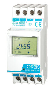 DATA MICRO + Interruttore Orario Digitale 2 moduli DIN,giornaliero/settimanale,1 contatti, 230V - ORB OB172012N