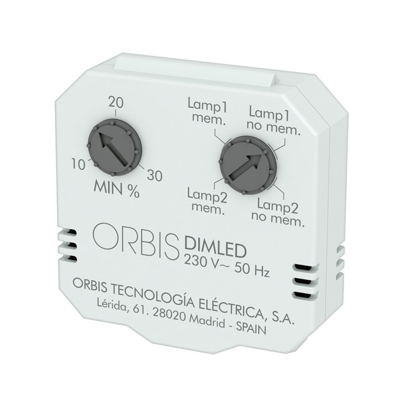 DIMALED Dimmer luci retrofrutto, funzione memoria, 230V - ORBIS OB200009 -  Orbis Italia
