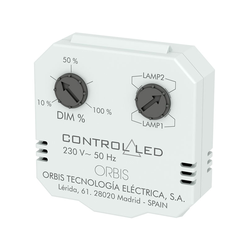 CONTROL LED Dimmer luci retrofrutto, regolazione senza pulsante, 230V -  ORBIS OB200010 - Orbis Italia