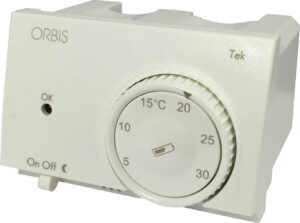 TEK BIANCO Termostati Elettronici Da Incasso , selettore ON/OFF, modalità notturna,2 batterie 1,5V - ORB OB322600