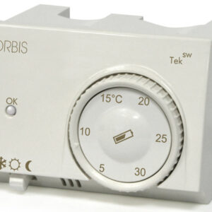 TEK SW BIANCO Termostati Elettronici Da Incasso , selettore riscaldamento/condizionamento, modalità notturna,2 batterie 1,5V - ORB OB322700