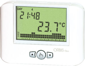 ORUS GSM Cronotermostato Digitale Da Parete con comunicatore GSM, programmazione giornaliera/settimanale, colore BIANCO, Alim. 230V - ORB OB324800