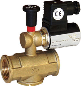 ELETTROVALVOLA 1/2" 230V, NA a riarmo manuale, corpo: OTTONE, attacco 1/2" DN15 - ORB OB516012