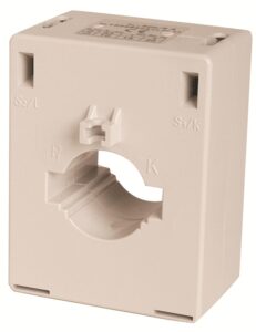 AT40 50/5A TRASFORMATORE Amperometrico , dimensioni barra inseribile 40mm x 10m, diametro cavo inseribile 30mm, fissaggio tramiste staffa/ barra DIN - ORB OB526580