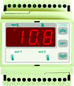 SCD210E5/A665 TERMOMETRO DIGITALE MODULARE , 4 moduli DIN, IN: 1 sonda Tc J-K e 1 digitale, OUT: 1 relè, campo lavoro 0°C +999°C, 230 V - ORB OB531070