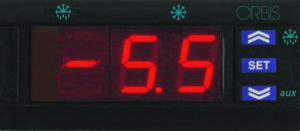 SCTE05L-EA110ZP REGOLATORE DIGITALE per REFRIGERAZIONE da RETROQUADRO, IN: 1 sonda NTC/PTC e 1 digitale, OUT: 1 relè, campo lavoro -50°C +110°C,230 V - ORB OB531115