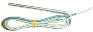 PT100/2 Sonda Di Temperatura termoresistenza PT100, campo lavoro -50°C +350°C, cavo VETROTEX 3m, terminale 6x100 AISI 304, IP45 - ORB OB531155