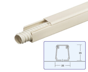 CB252 Canalina 25x25 mm ,lunghezza 2 m (64 METRI) - ORB OB573000