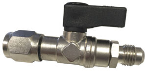 RBCR407 Raccordo bombola con rubinetto per R32 attacco F 1/2" ACME SX - M1/4" - ORB OB576039