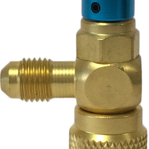 VAR14 Raccordo con rubinetto premi-valvola per R407 attacco F 1/4" SAE - M1/4" SAE - ORB OB576049
