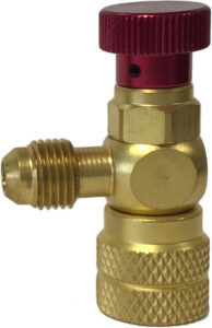 VAR516 Raccordo con rubinetto premi-valvola per R410 attacco F 5/16" SAE - M5/16" SAE - ORB OB576051