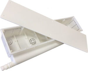 BOX HP Scatola di predisposizione per raccolta condensa, innesto tubo in orizzontale reversibile destro o sinistro,diametro 16-18-20 mm,427x95x65mm (20 PEZZI) - ORB OB583030