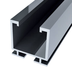 EASY + Profilo in ALLUMINIO per sostegno moduli Fotovoltaici, con guida, lunghezza 3.4m (2 PEZZI) - ORB OB620002