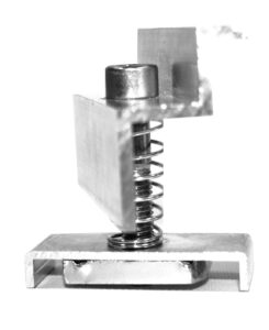 MPT-P43 Morsetto TERMINALE PREASSEMBLATO fissaggio moduli, colore ALLUMINIO, spessori moduli ammessi 42mm-43mm (5 PEZZI) - ORB OB620109