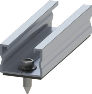 ST EASY SMALL 12 AL/AC Profilo in ALLUMINIO per fissaggio su grecato in alluminio e acciaio, compreso di viti ed EPDM, lunghezza 12cm (2 PEZZI) - ORB OB620359