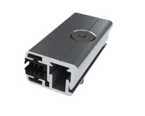 MPT FLAT P5-8 Morsetto TERMINALE PREASSEMBLATO fissaggio moduli SENZA CORNICE, compreso di GUARNIZIONE, colore ALLUMINIO, spessori moduli 5mm-8mm (10 PEZZI) - ORB OB620475