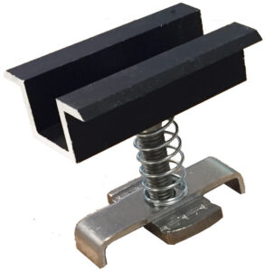 MPC-P30NE Morsetto CENTRALE PREASSEMBLATO fissaggio moduli, colore NERO, spessori moduli ammessi 31mm-33mm (5 PEZZI) - ORB OB621300