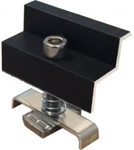 MPT-P39NE Morsetto TERMINALE PREASSEMBLATO fissaggio moduli, colore NERO, spessori moduli ammessi 38mm-39mm (5 PEZZI) - ORB OB621340