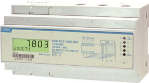 CONTAX D-10093 BUS Contatore Trifase Di Energia(Bidirezionale) Attiva E Reattiva, 9 Moduli ,Comun.MODBUS,100A,ins.passante TA integrato,disp.digitale - ORB OB709200