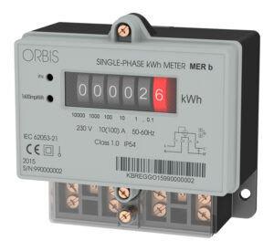 MERb Contatore Monofase Di Energia Attiva, Da Parete ,100A,inserzionediretta, display elettromeccanico,lampeggio LED 0,625Wh/imp - ORB OB725003