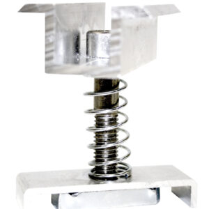 MPC-P34 Morsetto CENTRALE PREASSEMBLATO fissaggio moduli, colore ALLUMINIO, spessori moduli ammessi 34mm-38mm (5 PEZZI) - ORBIS OB620075