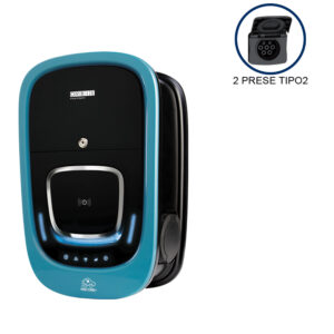 VIARIS COMBI+ BBT274ETH MONOFASE 7.4 kW + 7.4 kW 32A, 2 PRESE TIPO 2 e SHUTTER, Ethernet, lettore carte RFID - ORBIS OB94P2CCHA2