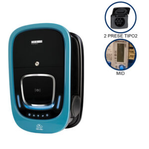 VIARIS COMBI+ BBT2E74ETH MONOFASE 7.4 kW + 7.4 kW 32A, 2 PRESE TIPO 2 e SHUTTER, contatore MID, Ethernet, lettore carte RFID - ORBIS OB94P2CCHC2