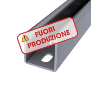 IRON Profilo in ACCIAO ZINCATO per sostegno moduli fotovoltaici, con asole 20mmx11mm, lunghezza 3.5m, spessore 2.5mm (2 PEZZI) - ORBIS OB620030