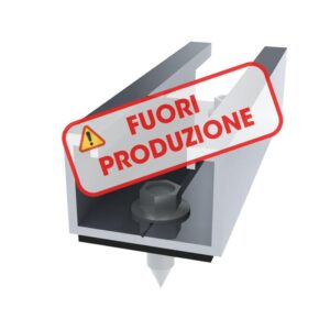 ST EASY 12 AL/AC Profilo in ALLUMINIO per fissaggio su grecato in alluminio e acciaio, compreso di viti ed EPDM, lunghezza 12cm (2 PEZZI) - ORBIS OB620123