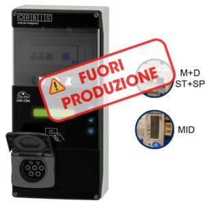 VIARIS COMBI BT2SHPSE37 MONOFASE 3.7 kW 16A, 1 presa TIPO 2 e SHUTTER , Protezione Magnetotermica/Diffrenziale con Scaricatori, Contatore MID - ORBIS OBC1P40111