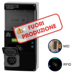 VIARIS COMBI BT2SHEF22 TRIFASE 22 kW 3x32A, 1 presa TIPO 2 e SHUTTER , Contatore MID, Lettore carte RFID - ORBIS OBC7P00312