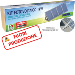 KIT FTR-3141 KIT STRUTTURA DI SOSTEGNO 4 PANNELLI per 4 moduli fotovoltaici in verticale su tetto piano, Triangolo GRANDE - ORBIS OBKT6251