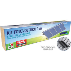 KIT FGR-3141 KIT STRUTTURA DI SOSTEGNO 4 PANNELLI per 4 moduli fotovoltaici in verticale su copertura in lamiera grecata,profilo EASY WING SMALL - ORBIS OBKT6271