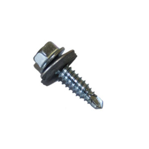 VAG-5530 Vite Autoperforante in INOX(Bimetallo) testa esagonale con GUARNIZIONE, spessore lamiere 1,5-5mm, lunghezza 30mm, diametro 5.5mm (100 PEZZI) - ORBIS OB620601