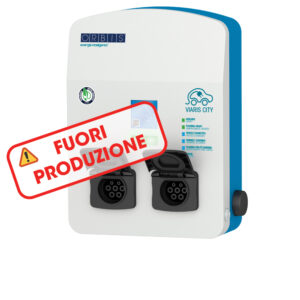 VIARIS CITY BBT2SH22 TRIFASE 22 kW + 22 kW 3x32A, 2 prese TIPO 2 e SHUTTER, lettore carte RFID - ORBIS OBY5R00012