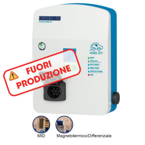 VIARIS CITY BT2SHPE11 TRIFASE 11 kW 3x16A, 1 presa TIPO 2 e SHUTTER, protezione Magnetotermica/Diffrenziale, contatore MID, lettore carte RFID - ORBIS OBY6P30312