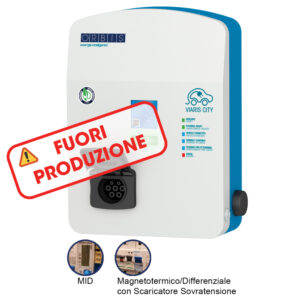 VIARIS CITY BT2SHPSE22 TRIFASE 22 kW 3x32A, 1 presa TIPO 2 e SHUTTER, protezione Magnetotermica/Diffrenziale con Scaricatori, contatore MID, RFID - ORBIS OBY7P40312