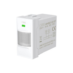 MINISELF LED EXT Lampada di emergenza da incasso ESTRAIBILE, con frontalini BIANCO, ANTRACITE e ALLUMINIO intercambiabili, 1 modulo DIN, 230V - ORBIS OB133622