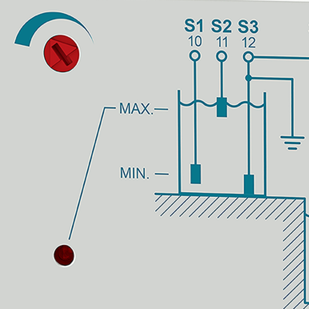 Sahkgye 1,5 M/2,5 M/3,5 M (un Gruppo Di 3 Colori) Regolatore Di Livello ' Acqua, Regolatore Di Livello Serbatoio Controllo Del Livello 'acqua Sensore Di Induzione Testa Tre Sonde