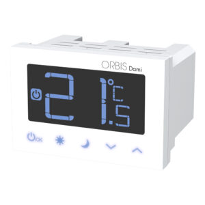 DAMI BIANCO Termostato digitale da incasso, modalità estate/inverno, alim. 230V - ORBIS OB326600