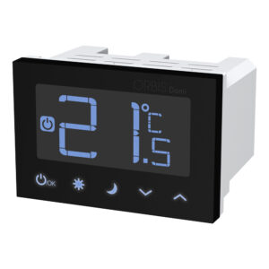 DAMI NERO Termostato digitale da incasso, modalità estate/inverno, alim. 230V - ORBIS OB326610