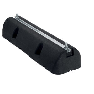 SPGME 400/95 supporto a pavimento in gomma lunghezza 400 mm, sezione 160x95 mm, Viti di fissaggio M 10 x 30 con testa esagonale, portata MAX 250 Kg/pz (2 PEZZI) - ORBIS OB581007